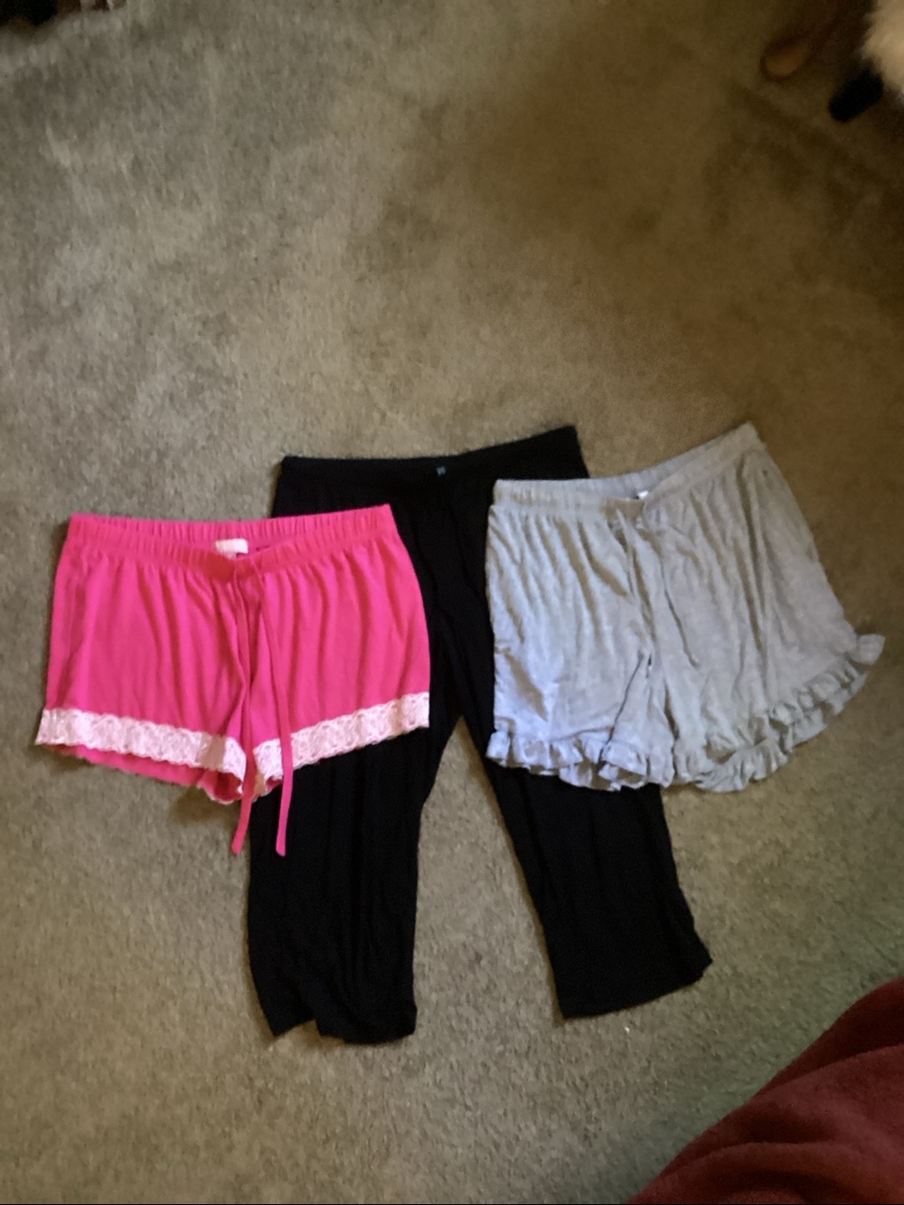 3 for 30 buttery soft pajama bottoms in size medium